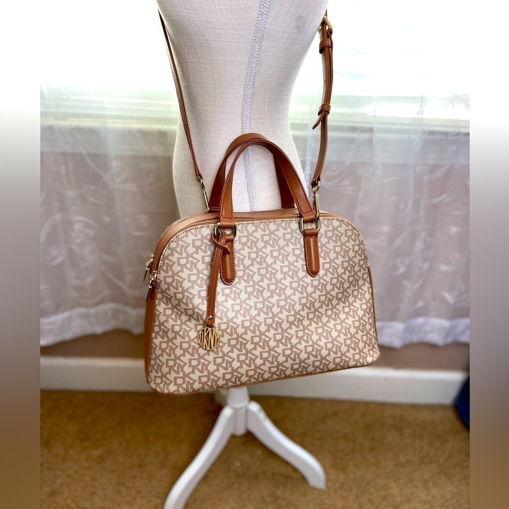 DKNY Heritage Coated Logo Satchel/Crossbody